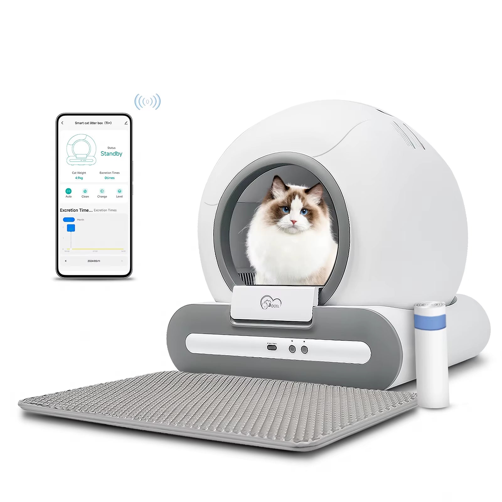 Automatic Cat Litter Box with App Control – Self-Cleaning, Odor-Free, Perfect for Multiple Large Cats